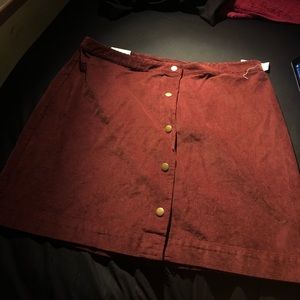 burgundy skirt :)